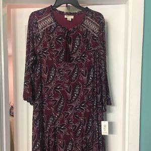 Light & flattering, paisley print dress. NWT.